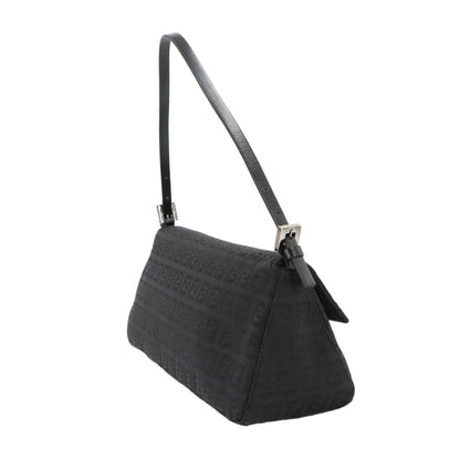 Fendi Zucchino Mamma Bucket Shoulder Bag In Black Canvas