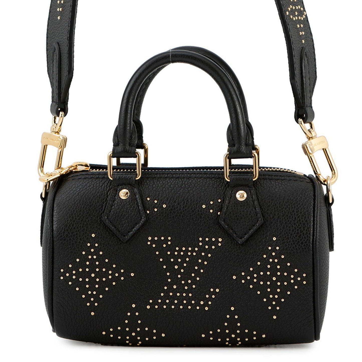 Louis Vuitton Monogram Empreinte Nano Speedy Handbag M46745 2-Way Shoulder Bag Black