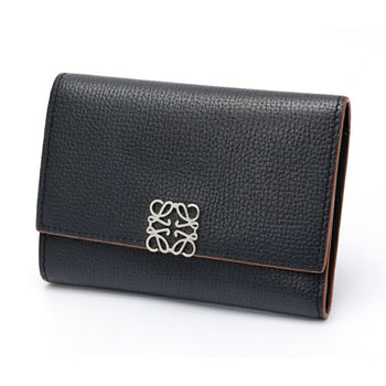 Loewe Anagram Vertical Wallet Small C821S33X01 Grained Calf Leather Black S-158506