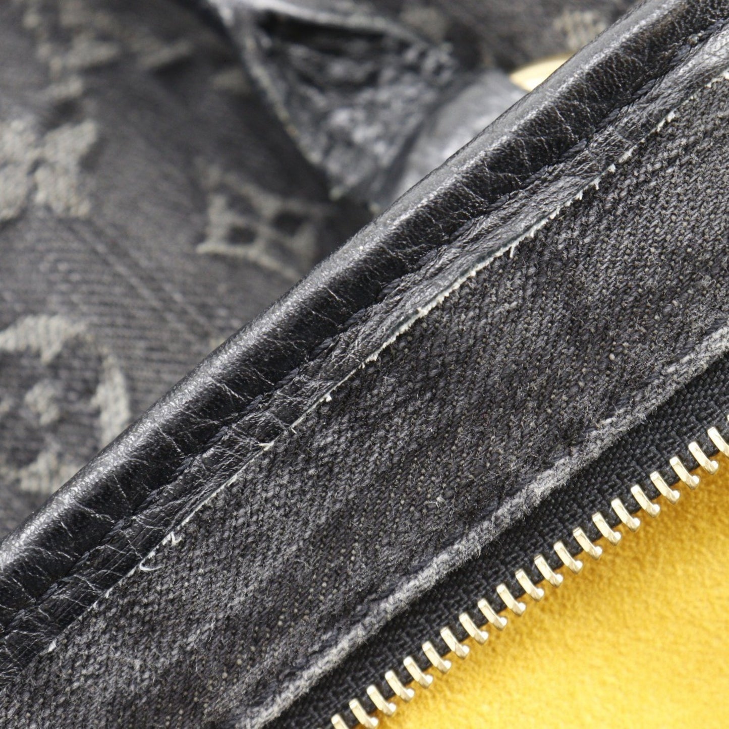 Louis Vuitton Neo Cavi Mm Handbag Shoulder M95351 Monogram Denim 2007 Black Sd3007 2Way A5