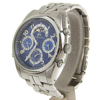 Citizen Campanola Watch Moon Face 6771-T010750-Ta Stainless Steel Quartz Blue Dial
