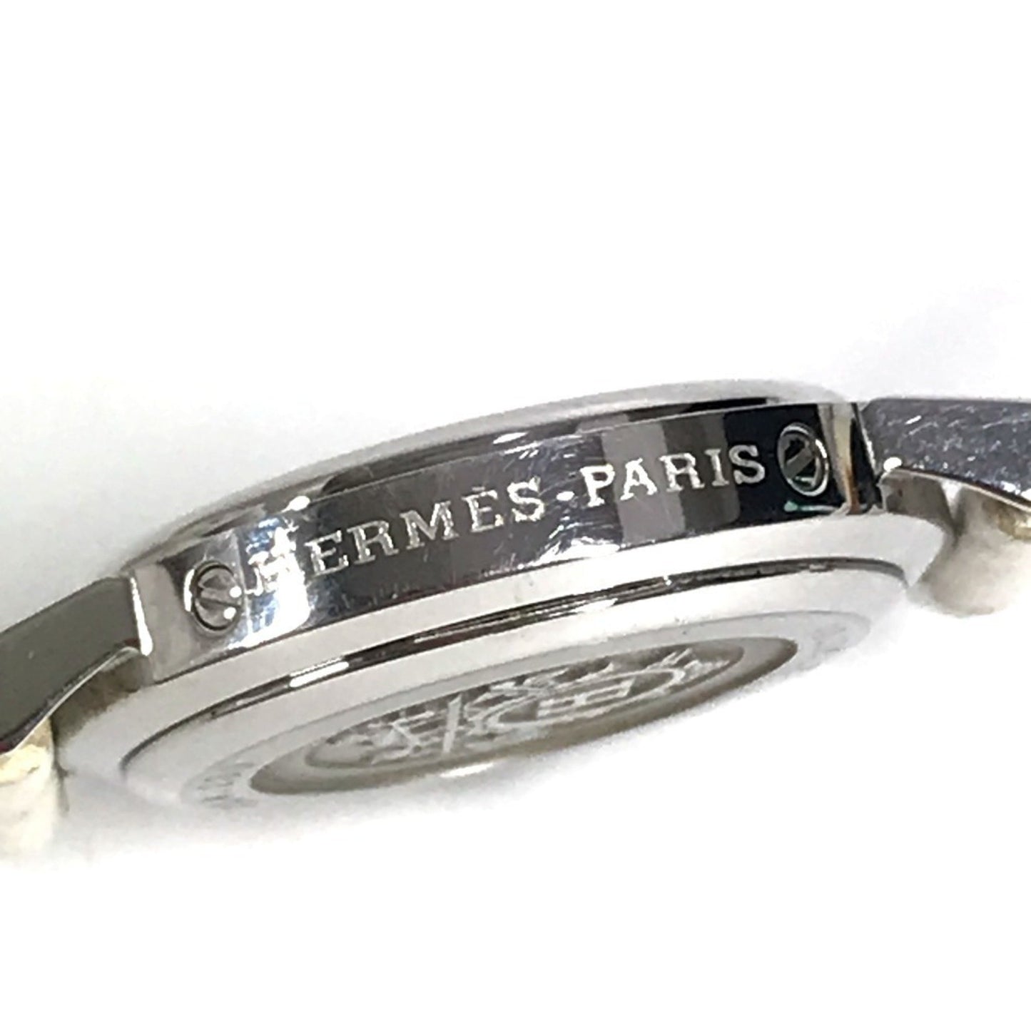 Hermes Cl4.230 Clipper Nacle 12-Piece Diamond Women'S Watch With Leather Strap