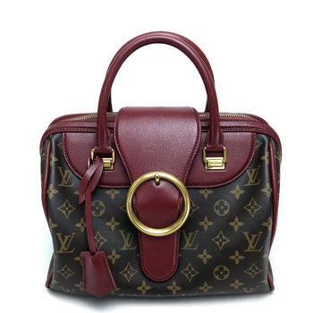 Louis Vuitton M40802 Monogram Mini Duffle Bag Hand Bag Bordeaux Dark Brown Bordeaux