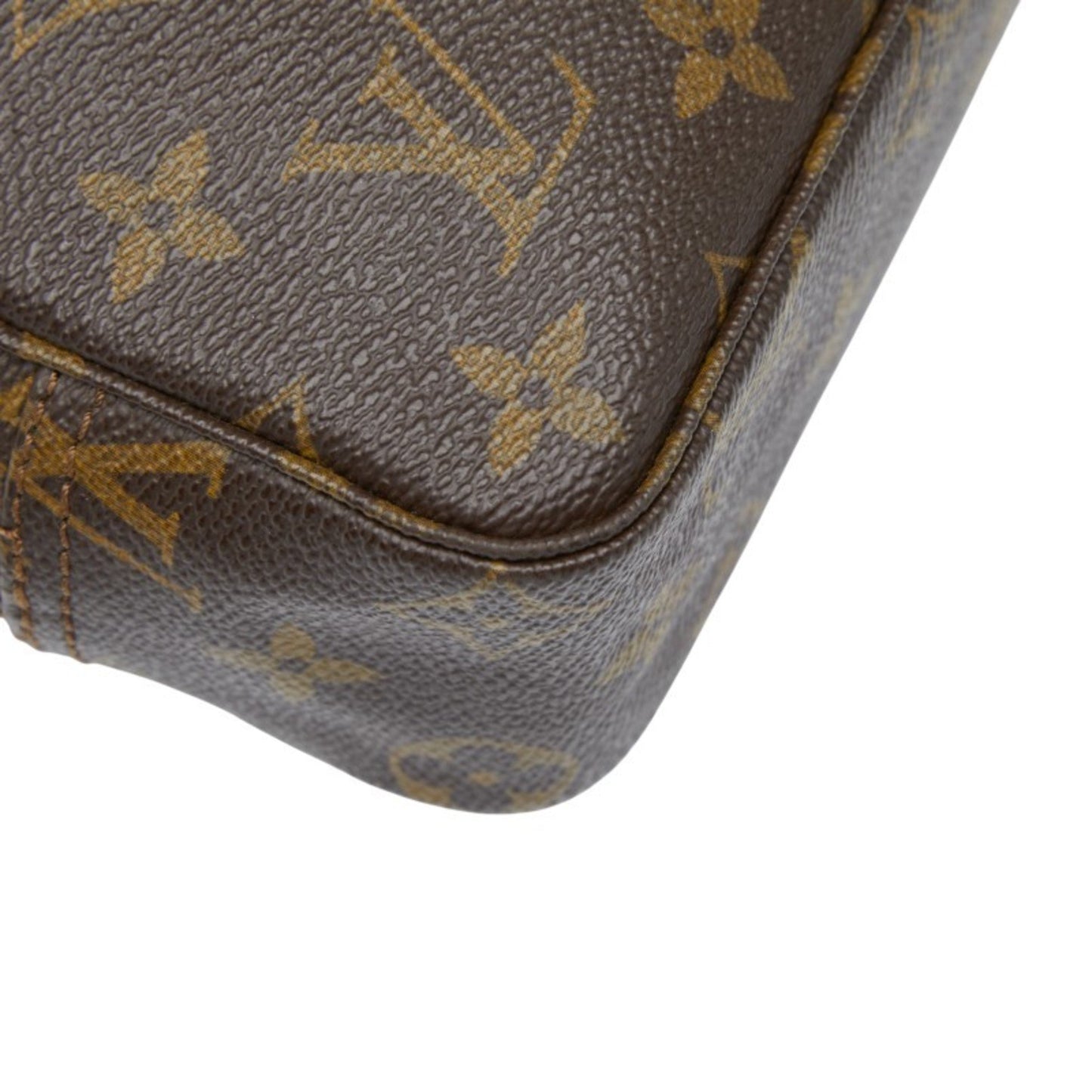 Louis Vuitton Monogram Truss Toilette 23 Second Bag/Clutch Bag M47524 Brown Leather