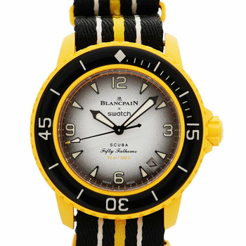 Swatch X Blancpain Pacific Ocean So35P100 White Dial