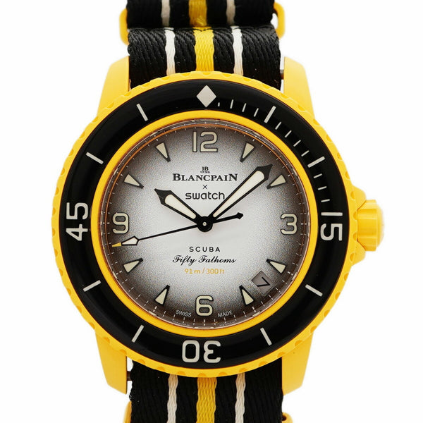 Swatch X Blancpain Pacific Ocean So35P100 White Dial