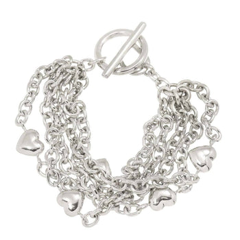 Tiffany & Co. Heart Chain Bracelet 16.5Cm Sv Silver 925 5-Row