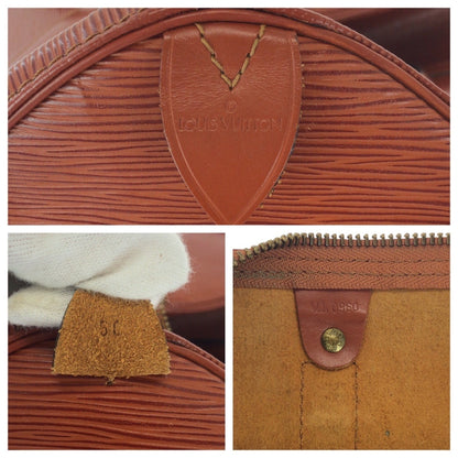 Louis Vuitton Louis Vuitton Epi Keepall 50 Brown Gold Hardware Leather M42963 Boston Bag Handbag