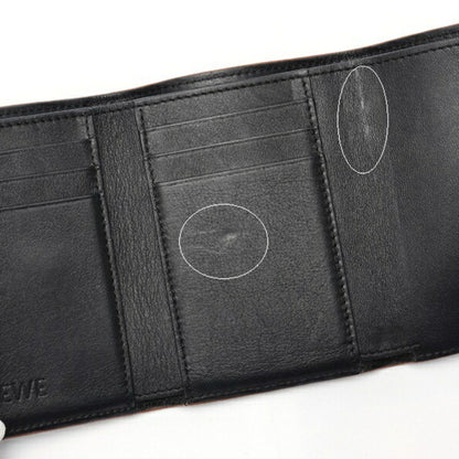 Loewe Anagram Vertical Wallet Small C821S33X01 Grained Calf Leather Black S-158506