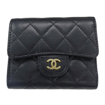 Chanel Women'S Tri-Fold Wallet In Caviar Leather