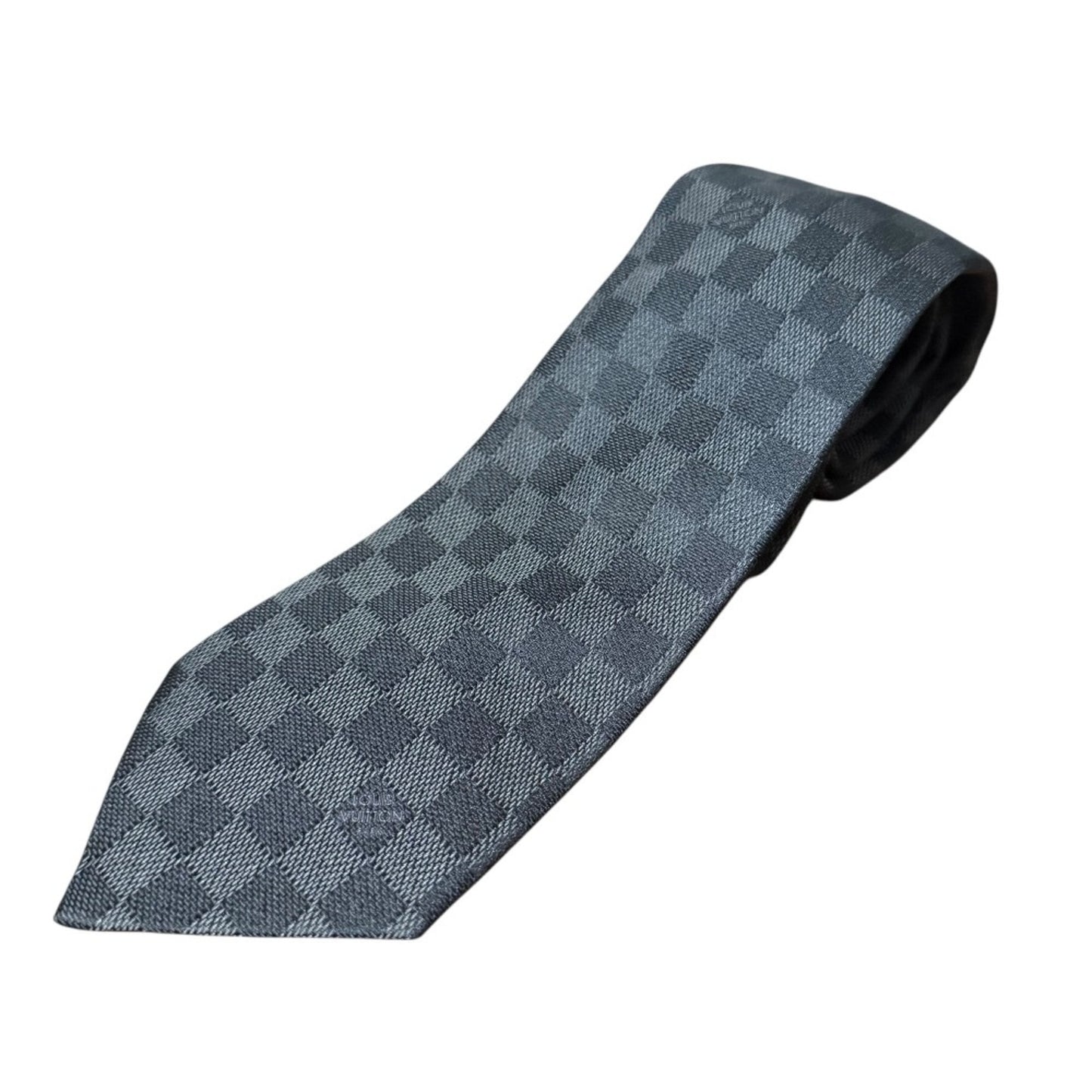 Louis Vuitton Damier Graphite 100% Silk Tie