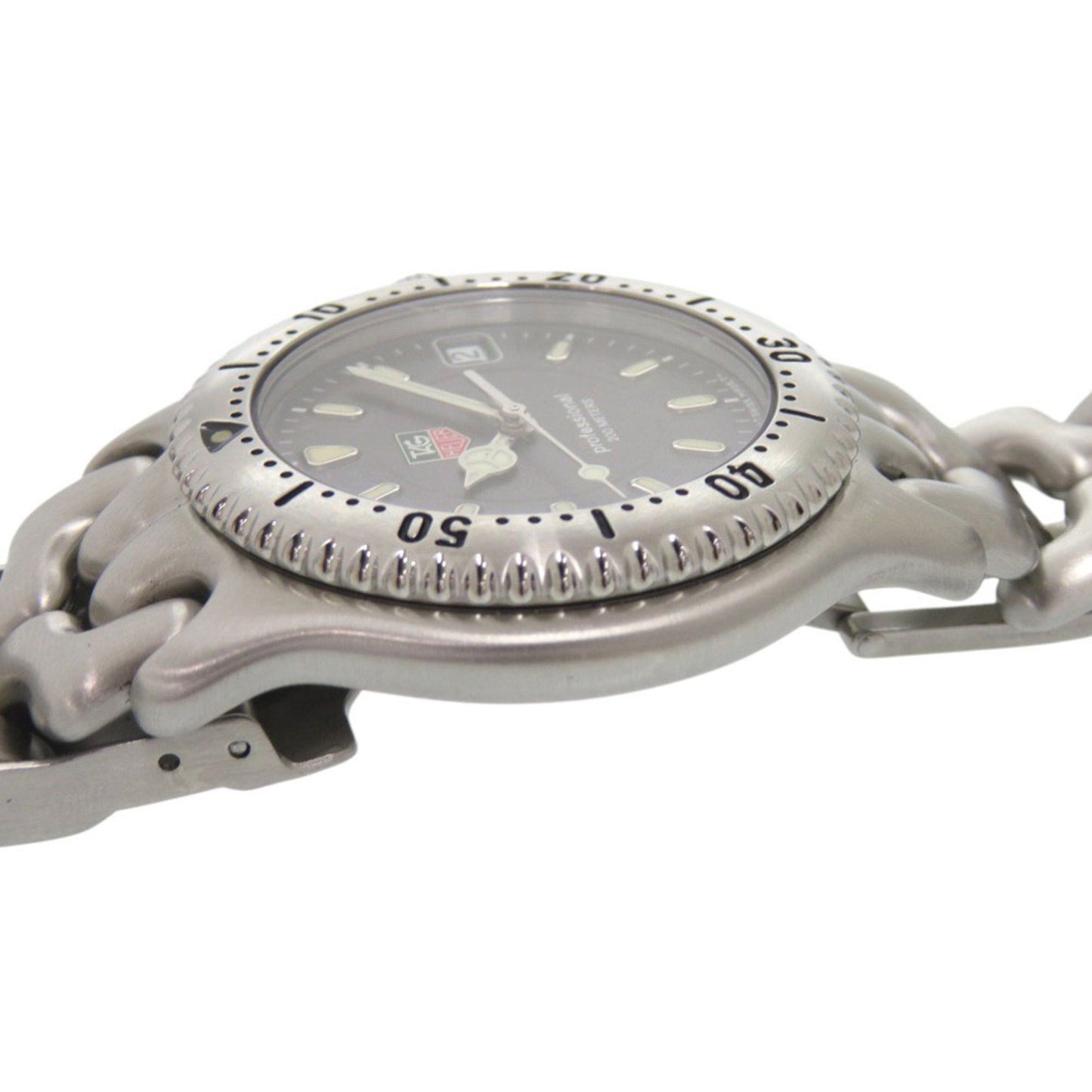 Tag Heuer Cell Date Wg1113-0 Professional Quartz Watch In Stainless Steel Gray 0233