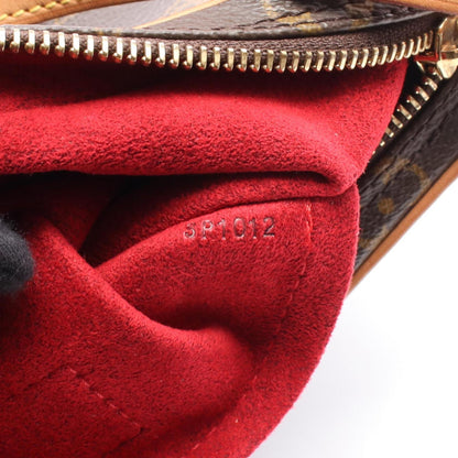 Louis Vuitton Pochette Croissant Shoulder Bag In Coated Canvas And Leather With Monogram Design