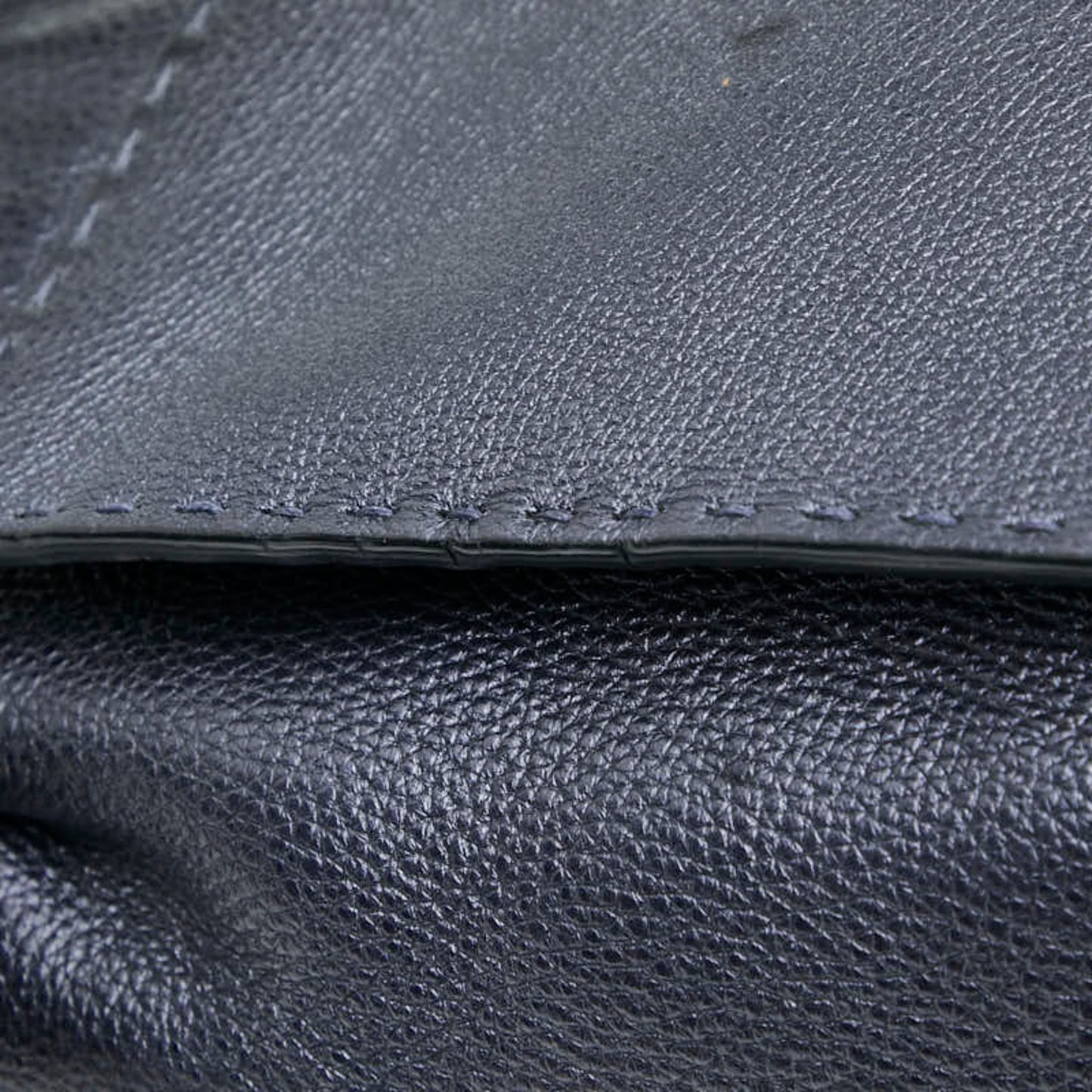 Fendi Selleria Peekaboo Fit Bugseye Monster Business Bag Shoulder 2-Way Navy Leather