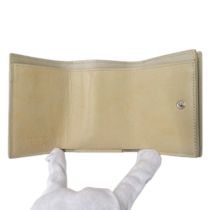 Saint Laurent Women'S Tri-Fold Wallet In Crocodile Embossed Leather