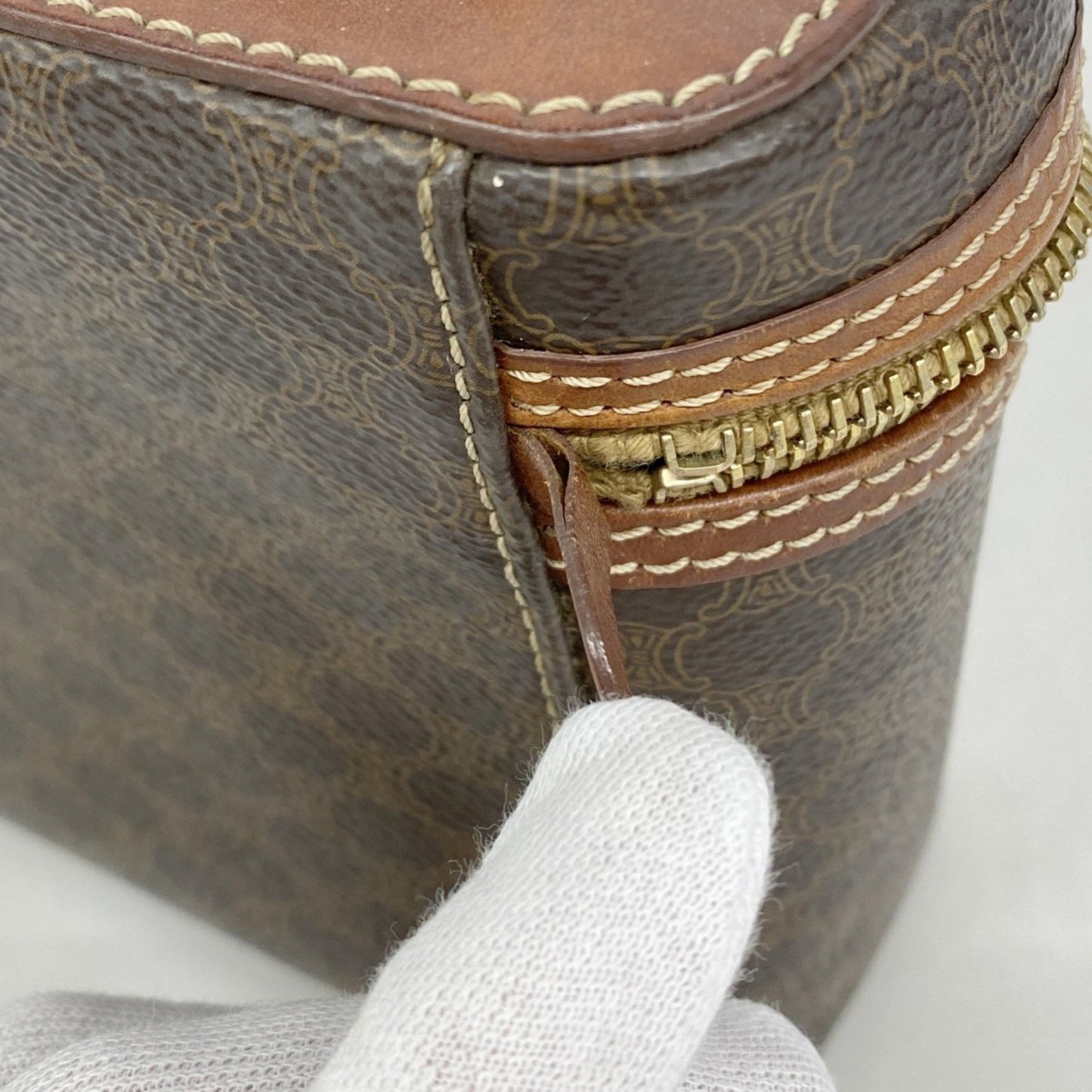 Celine Vanity Bag Macadam Brown