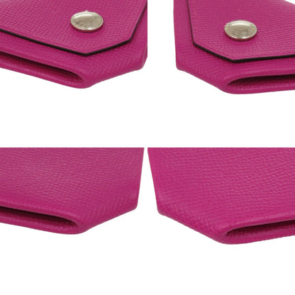 Hermes Herms Vin Quatre Epsom Rose Purple Coin Case Wallet 0574