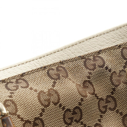 Gucci Bamboo Horsebit Gg Canvas Tote Bag