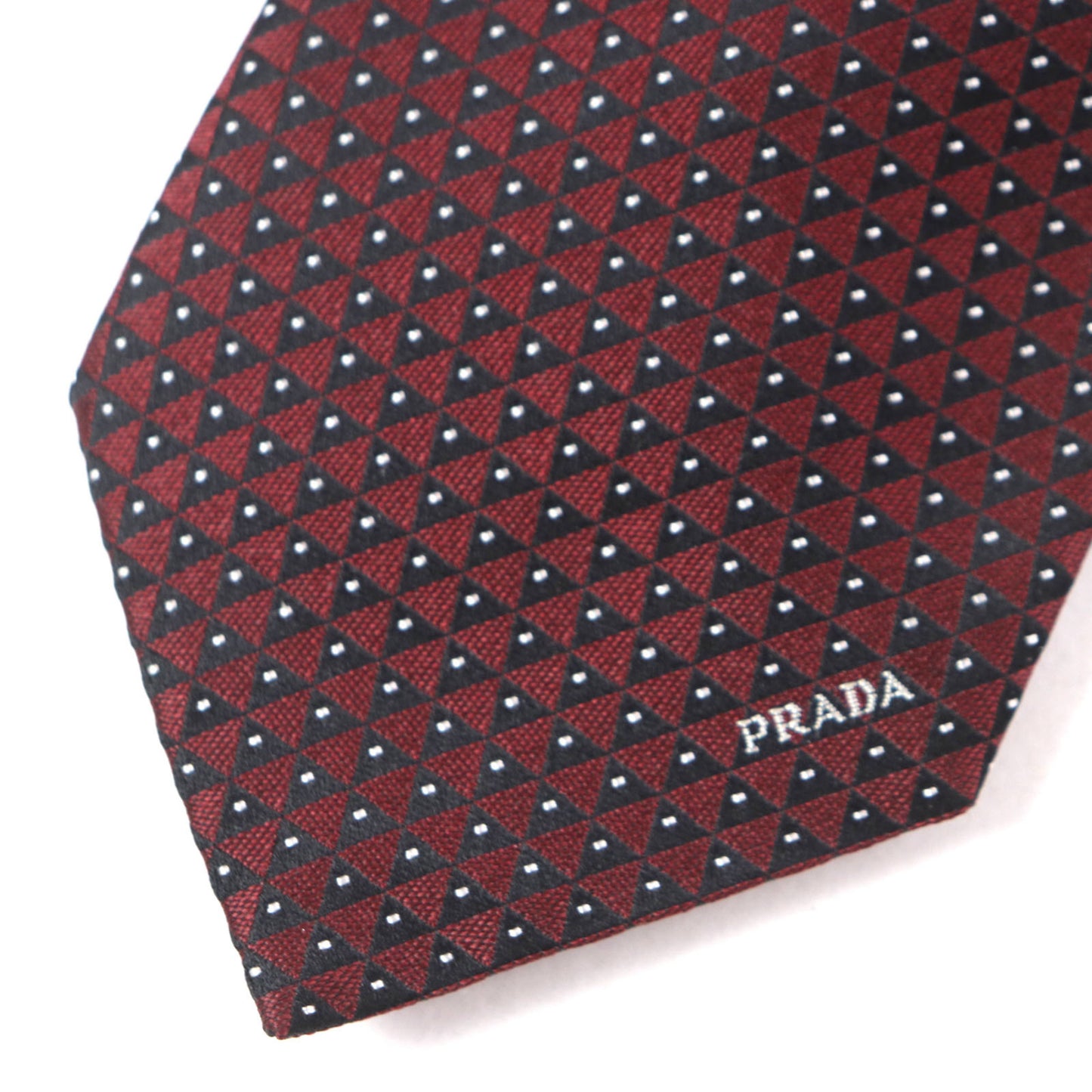 Prada 2020 Ucr77 100% Silk All-Over Logo Tie