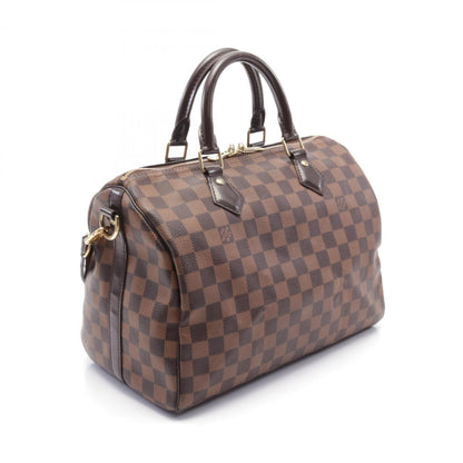 Louis Vuitton Speedy Bandouliere 30 Handbag Bag Coated Canvas Leather Damier