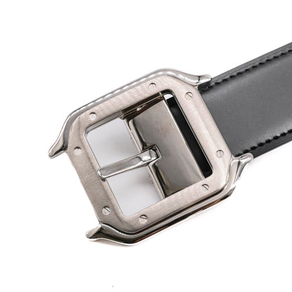Cartier Santos De Reversible Belt In Brown
