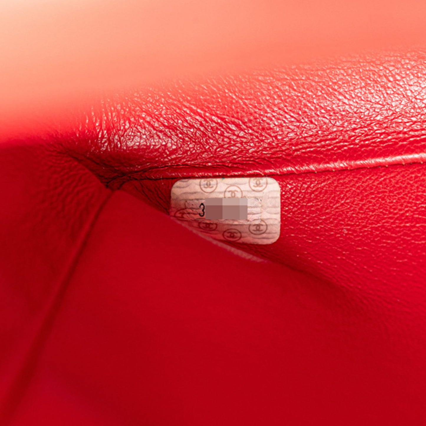 Chanel Mademoiselle Coco Mark Chain Shoulder Bag Handbag Red Lambskin