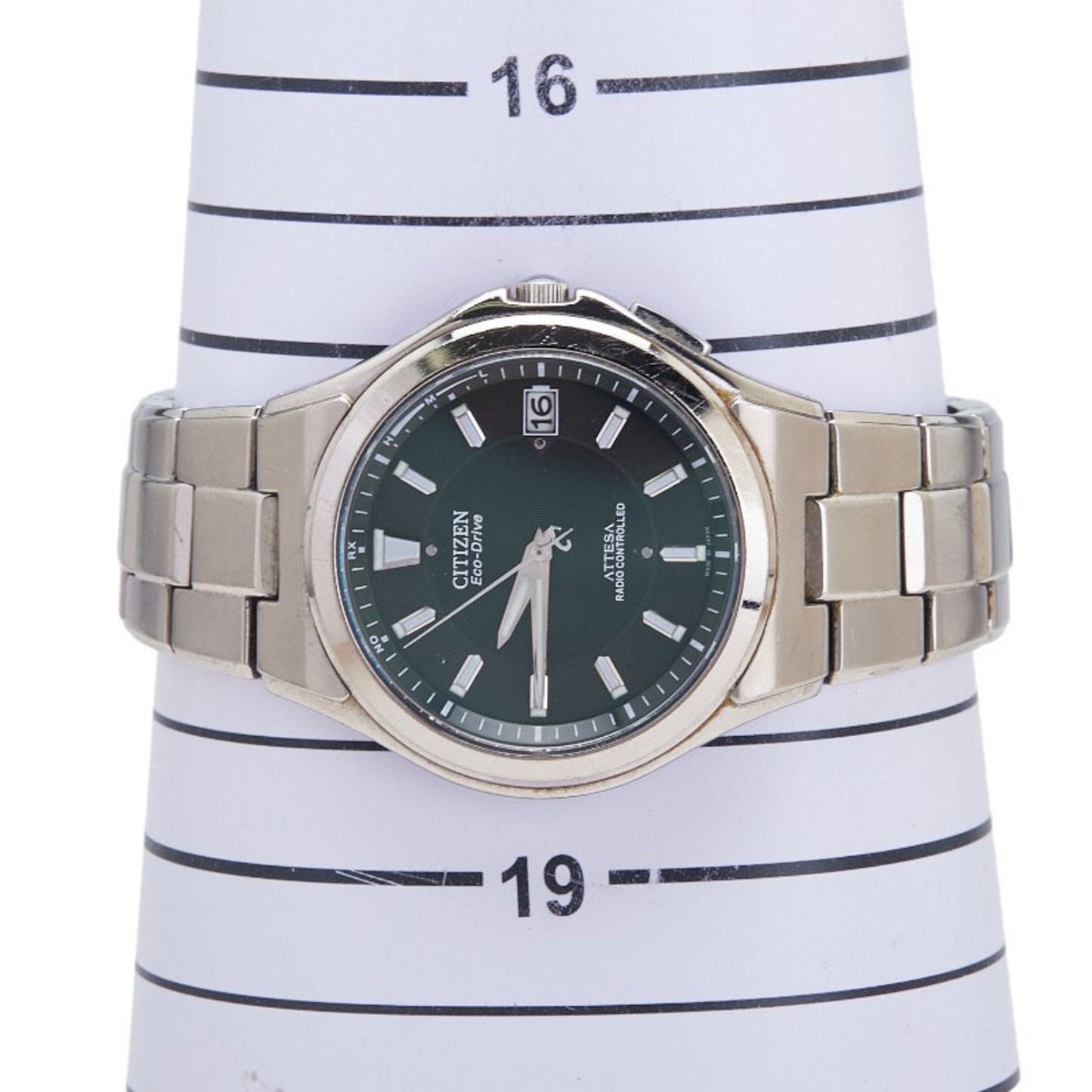 Citizen Attesa Eco-Drive Watch H110-T011331 Solar Radio-Controlled Black Dial Titanium Sapphire