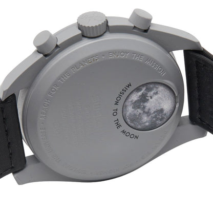 Omega X Swatch Moonswatch Mission To The Moon Watch So33M100 Quartz Movement Black Dial Ceramic