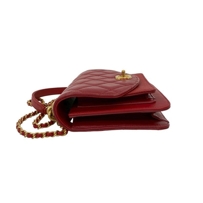 Chanel Small Flap Caviar And Calf Leather 2-Way Hand/Shoulder Bag