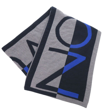 Louis Vuitton Echarpe Lv Horizon M71240 Wool Gray Navy Scarf 1320 Louis Vuitton