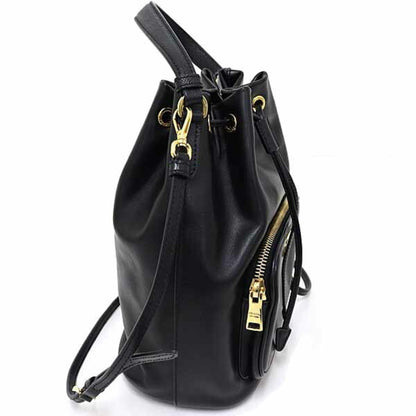 Prada Duet Bucket Bag Shoulder In Soft Calfskin And Saffiano Leather