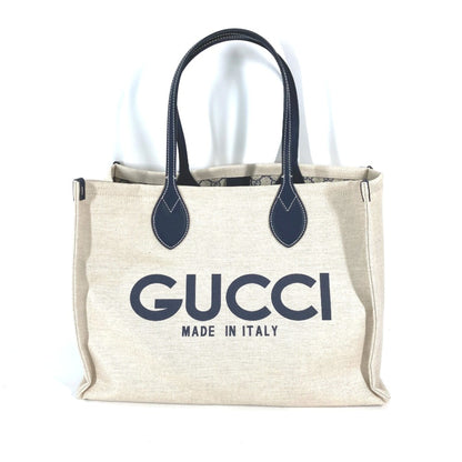 Gucci 772176 Japan Limited Japan Shoulder Bag Shoulder Bag Tote Bag Beigebased X Black Dark Navy