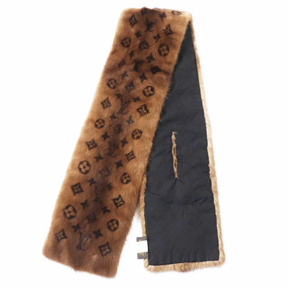 Louis Vuitton M78744 Monogram Echarpe Vison Mink And Silk-Lined Scarf