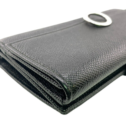 Bvlgari Bulgari Flap Circle Long Wallet Black