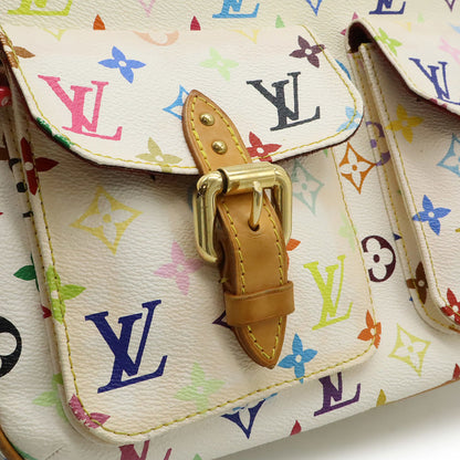 Louis Vuitton Monogram Multicolore Lodge Gm Shoulder Bag In Bron White