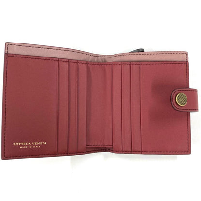 Bottega Veneta Intrecciato Bi-Fold Wallet Leather 547441 Red