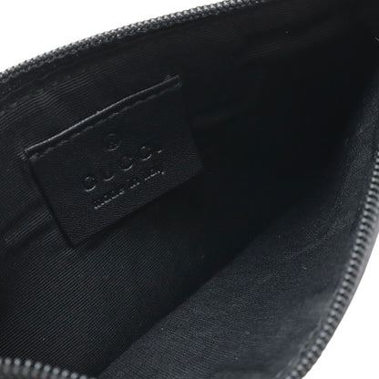 Gucci Gg Canvas Shoulder Bag Leather Black 90646
