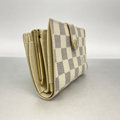 Louis Vuitton Damier Azur Portefeuille Viennois Wallet N61676 White