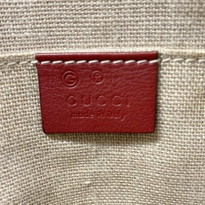 Gucci Micro Guccissima Handbag 449654 Leather Red Champagne