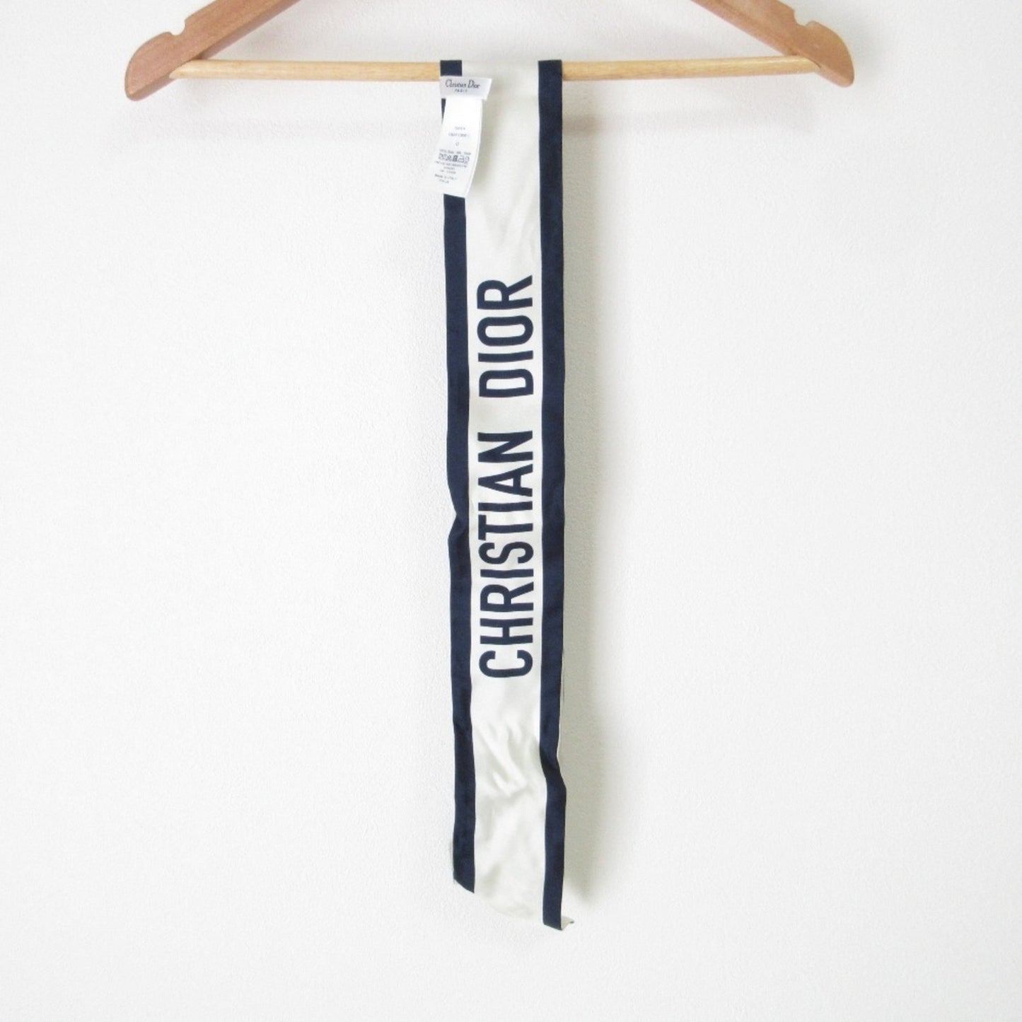 Christian Dior Mitzah Millefiori Floral Silk Scarf/Muffler In Navy