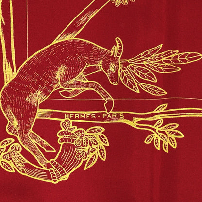 Herms Hermes Carr 90 Animal Alphabet Scarf