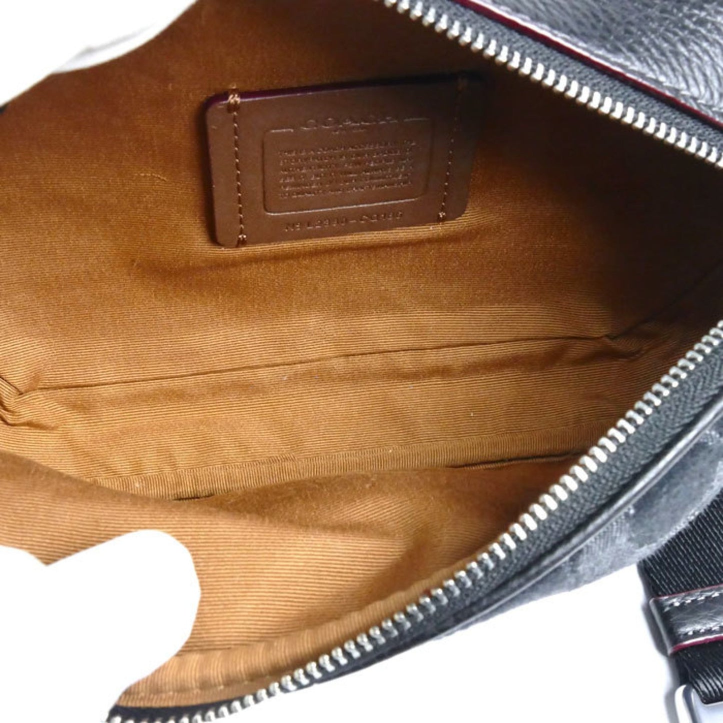 Coach Denim Leather Signature Mini Waist Bag Cq186 Sv/Bk