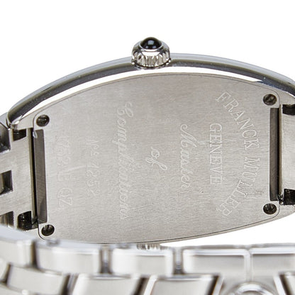 Franck Muller Tonneau Curvex Watch 1752B Quartz Black Dial Stainless Steel