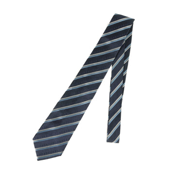 Louis Vuitton Regimental Monogram Silk Cravate Tie In Navy Blue