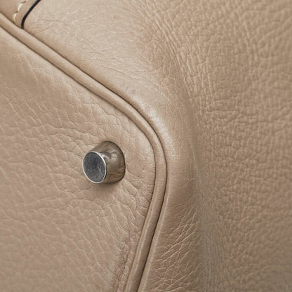 Hermes Picotin Pm Handbag Etoupe Grey Taurillon Clemence