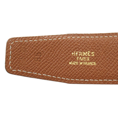 Hermes H-Buckle Reversible Belt In Box Calf And Togo Leather