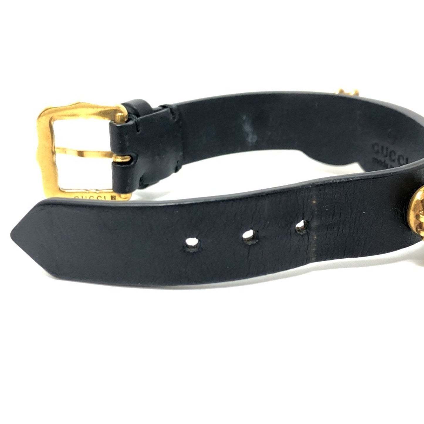 Gucci Tiger Head Leather Bracelet