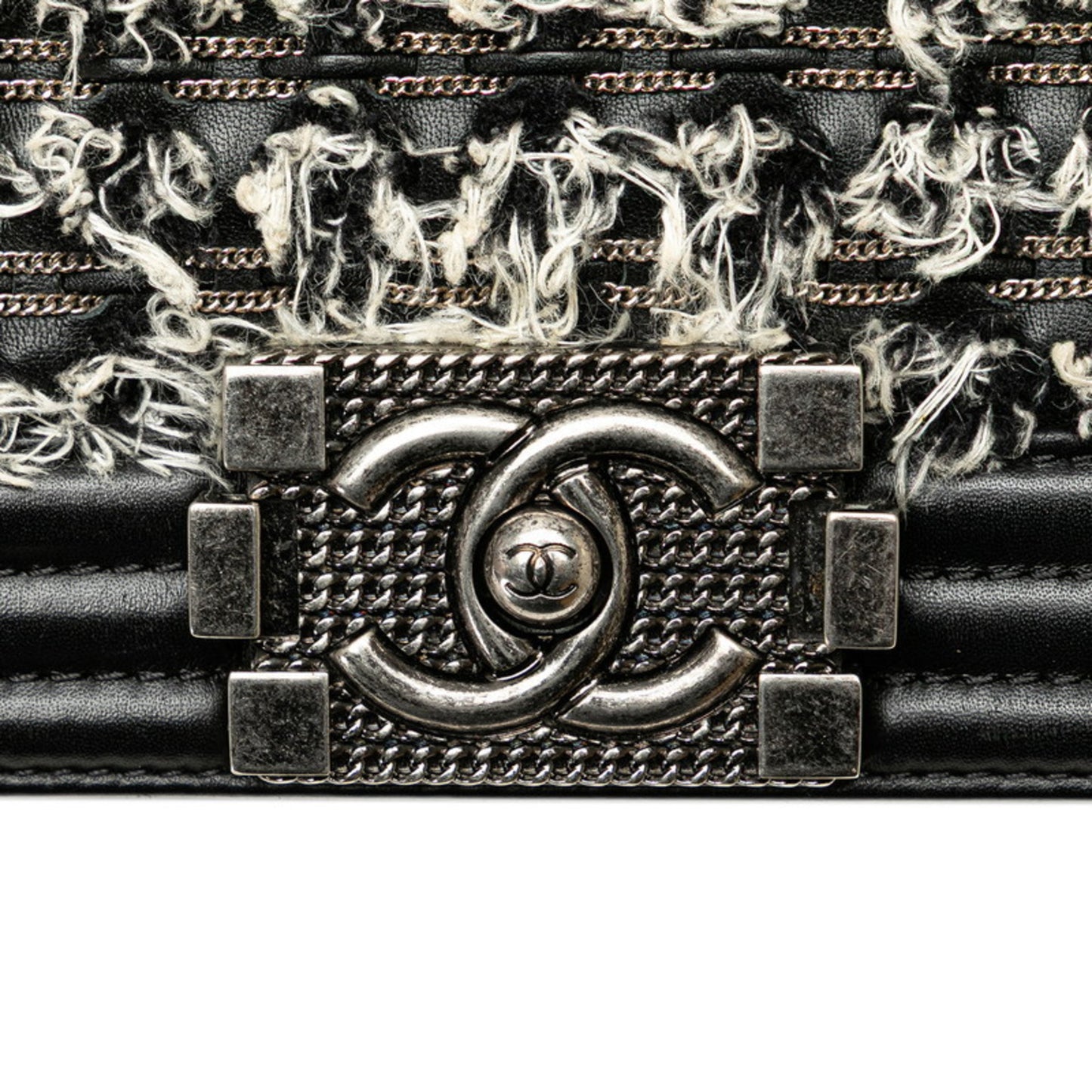 Chanel Boy Chanel 25 Crossbody Chain Shoulder Bag In Black