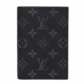 Louis Vuitton Couverture Passport Cover Nm Monogram Eclipse M64501 Black