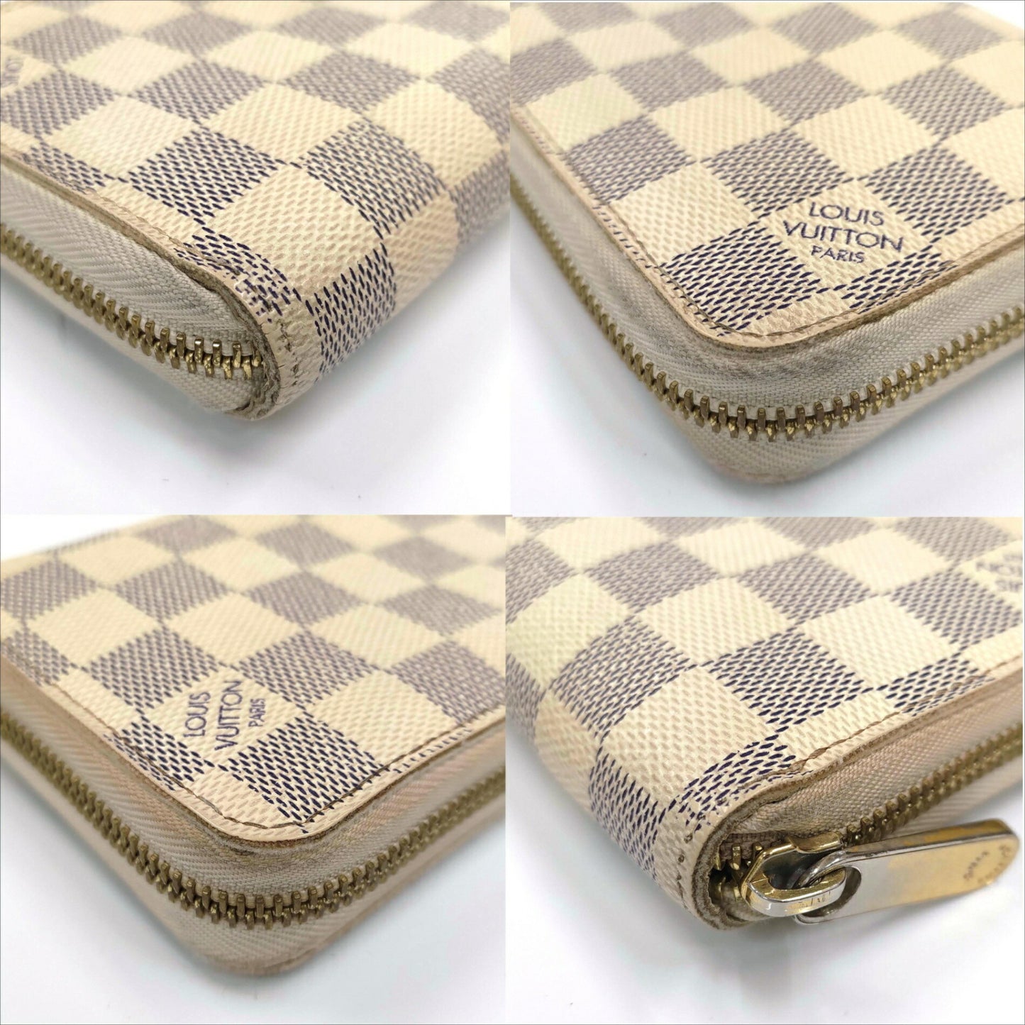 Louis Vuitton Damier Azur Zippy Wallet N60019 Long Round Ja-24953